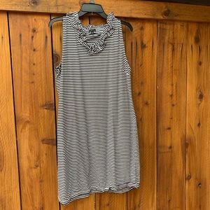 Black and white sleeveless Talbots summer dress.